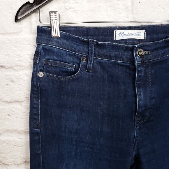 Madewell 9” High Rise Skinny Stretch Jeans Dark Wash Size 26 - Picture 3 of 11